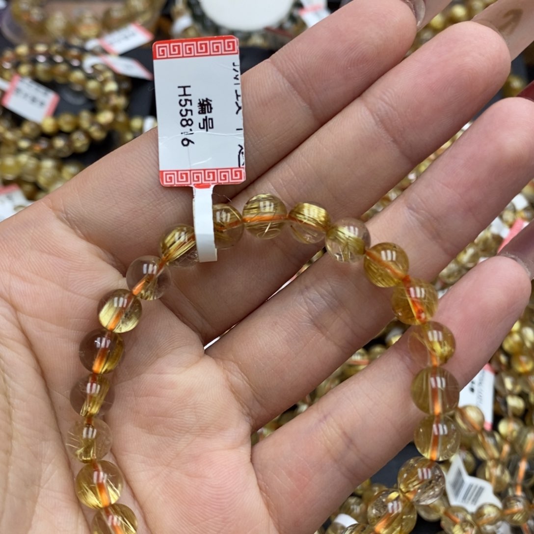 发晶手串未镶嵌无*卓慕水晶钛晶h55816n