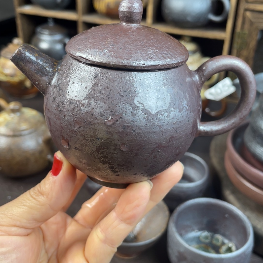 柴烧茶器主人壶微瑕