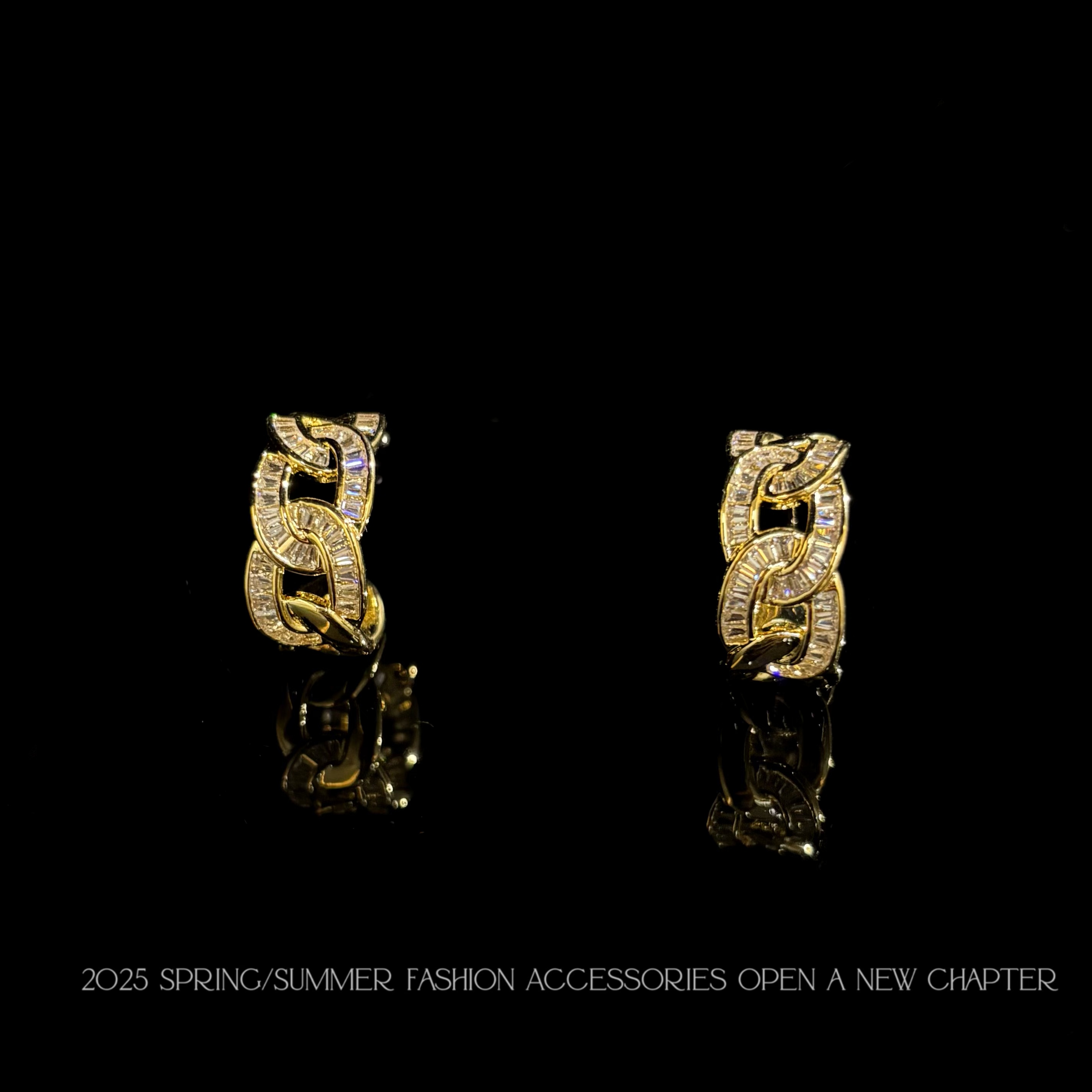 铜合金耳饰 镀K金 2025款C2081【圣光金轮】BOBAOLI 耳钉