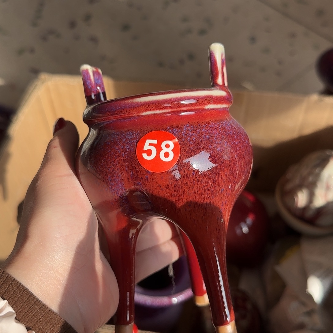 摆件陶郑家钧窑摆件