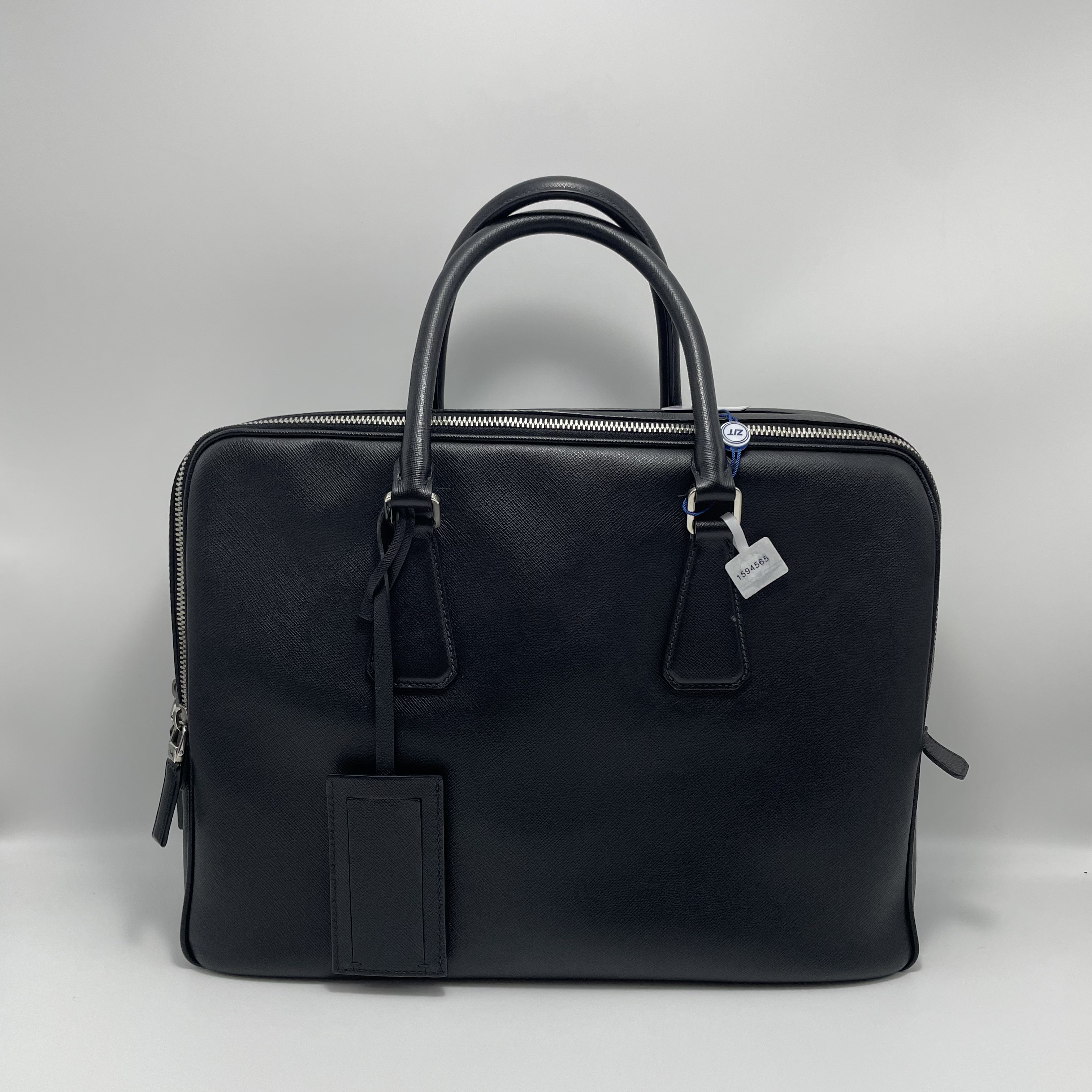 95新 Prada/普拉达 98新普拉达全皮手提公文包116-36/27/11时尚