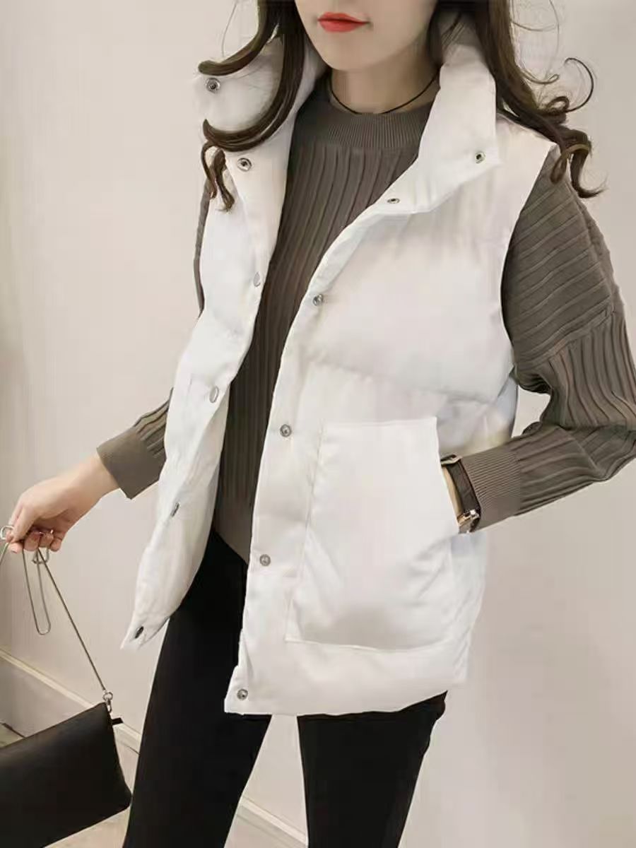 马甲大码立领棉马甲马夹短款加厚显瘦宽松秋冬韩式