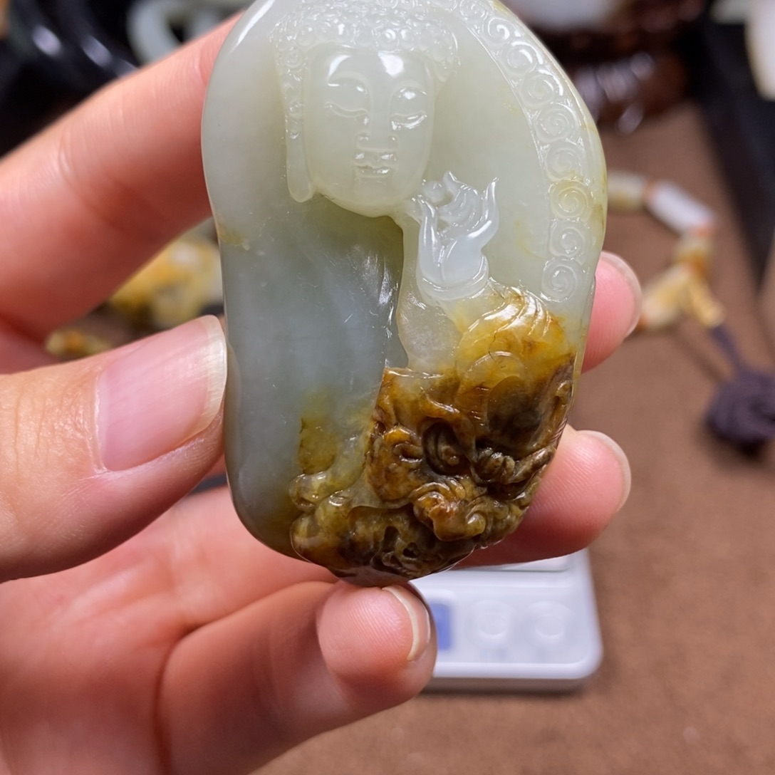 处***景和田玉未镶嵌把件