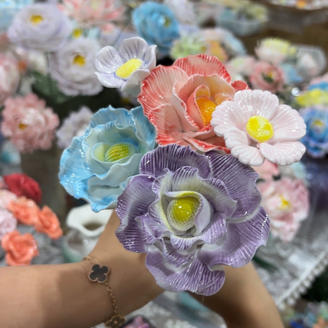 陶瓷花，拍满20发货，退款拉黑，