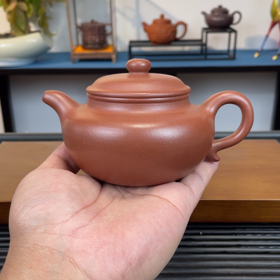 紫砂茶壶中槽青仿古300cc