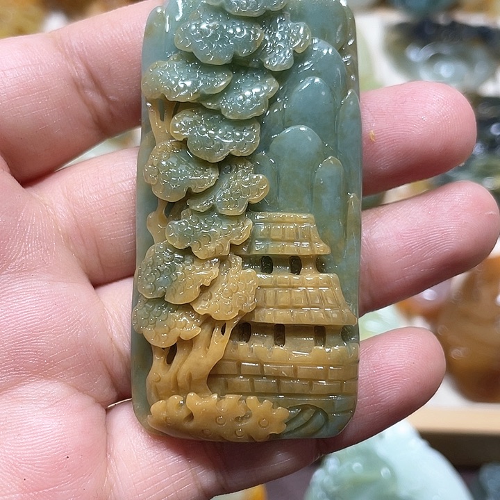 岫玉吊坠(不含链)未镶嵌