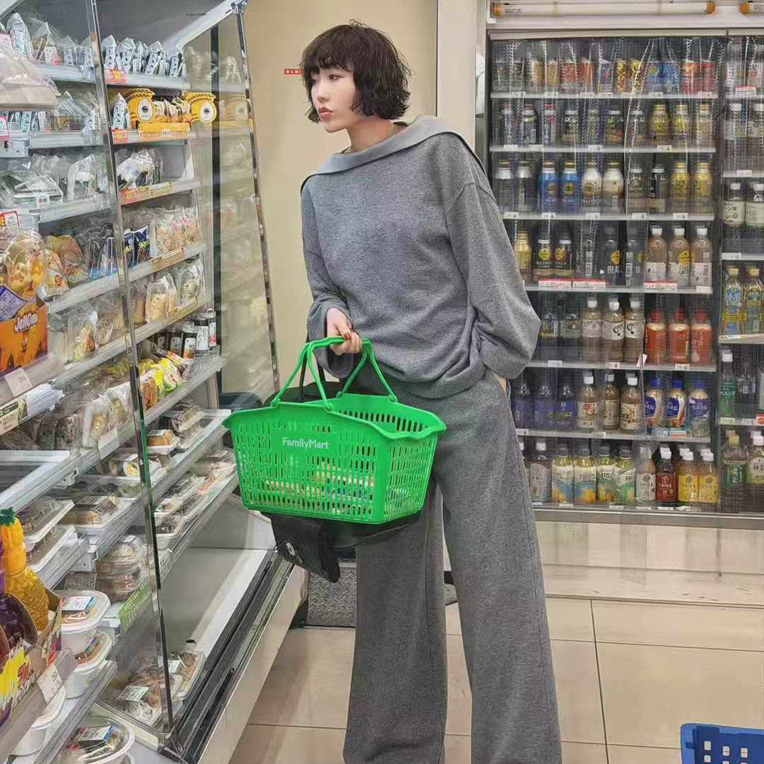 设计师品牌新款时尚休闲百搭飘带卫衣+休闲裤套装