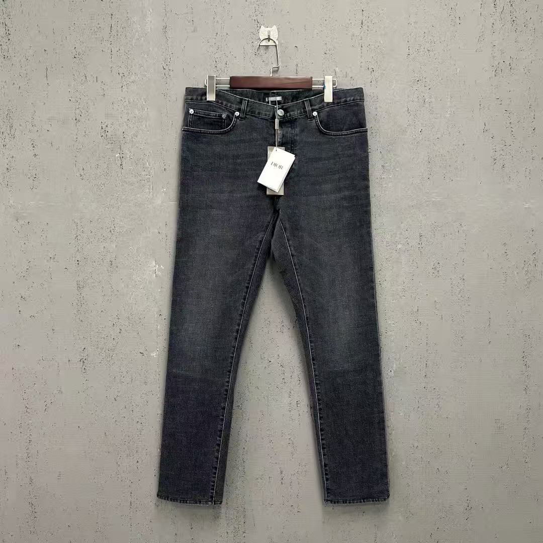 99新 DIOR/迪奥 灰色棉质牛仔裤 33码 B0053