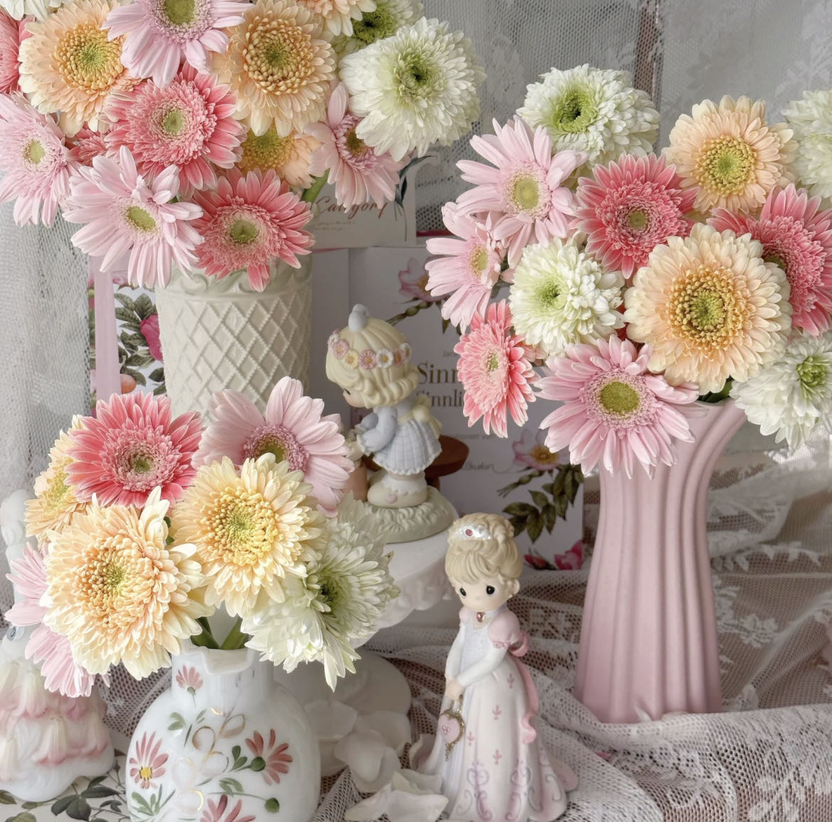 【小阿阮】A级#非洲菊搭配组合#花期长家居软装鲜花装饰！顺丰直发