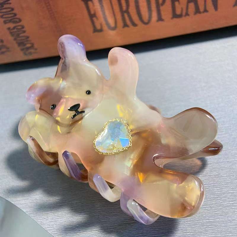 炫彩小熊抓夹发饰