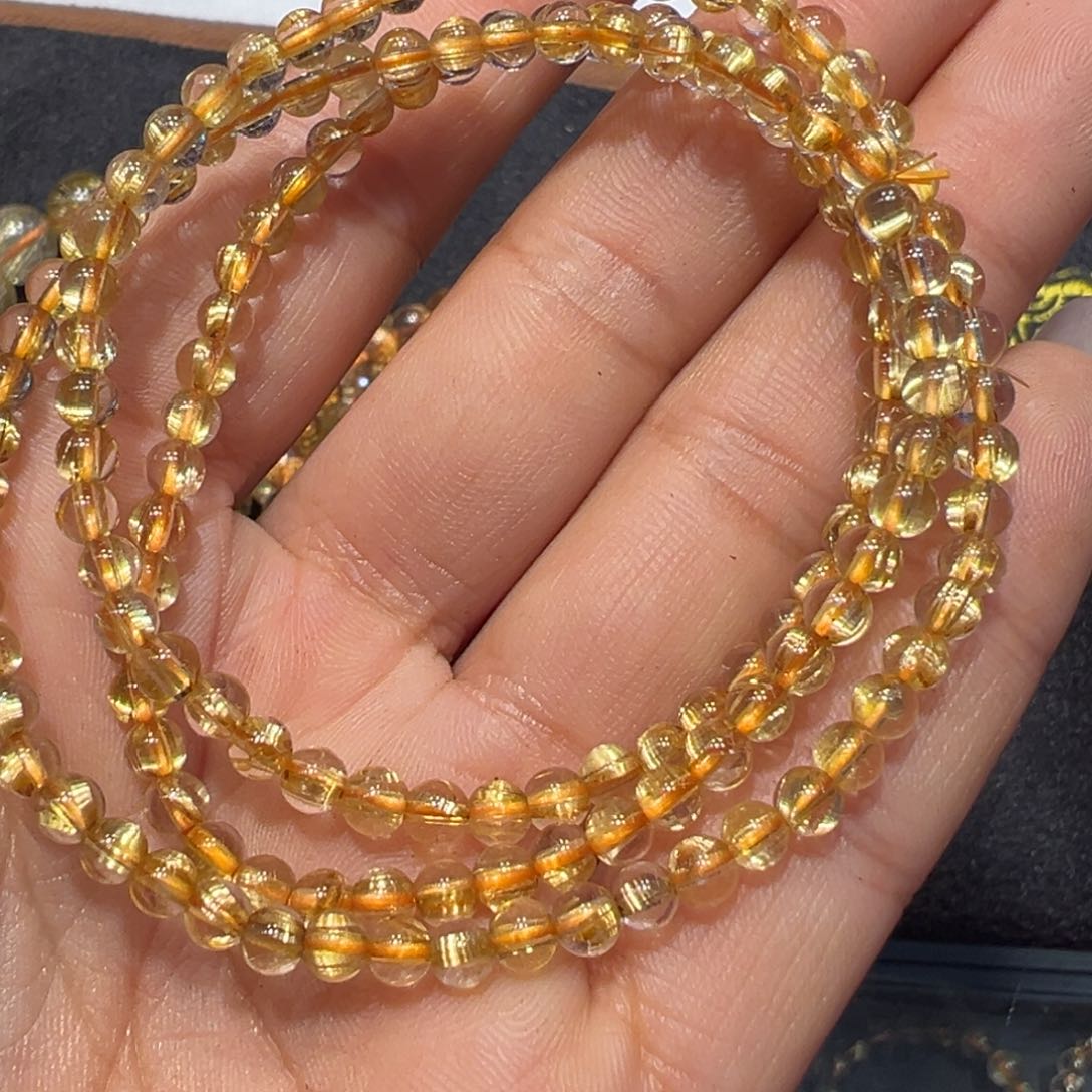 水晶手串未镶嵌钛晶多圈手串