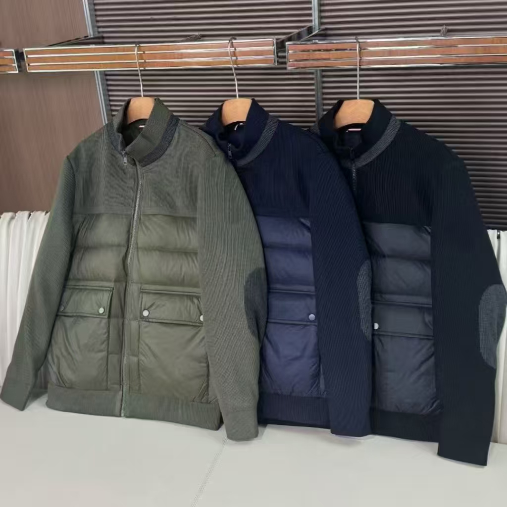 M针织拼接秋冬款白鸭绒外套舒适保暖（卡码拍小）