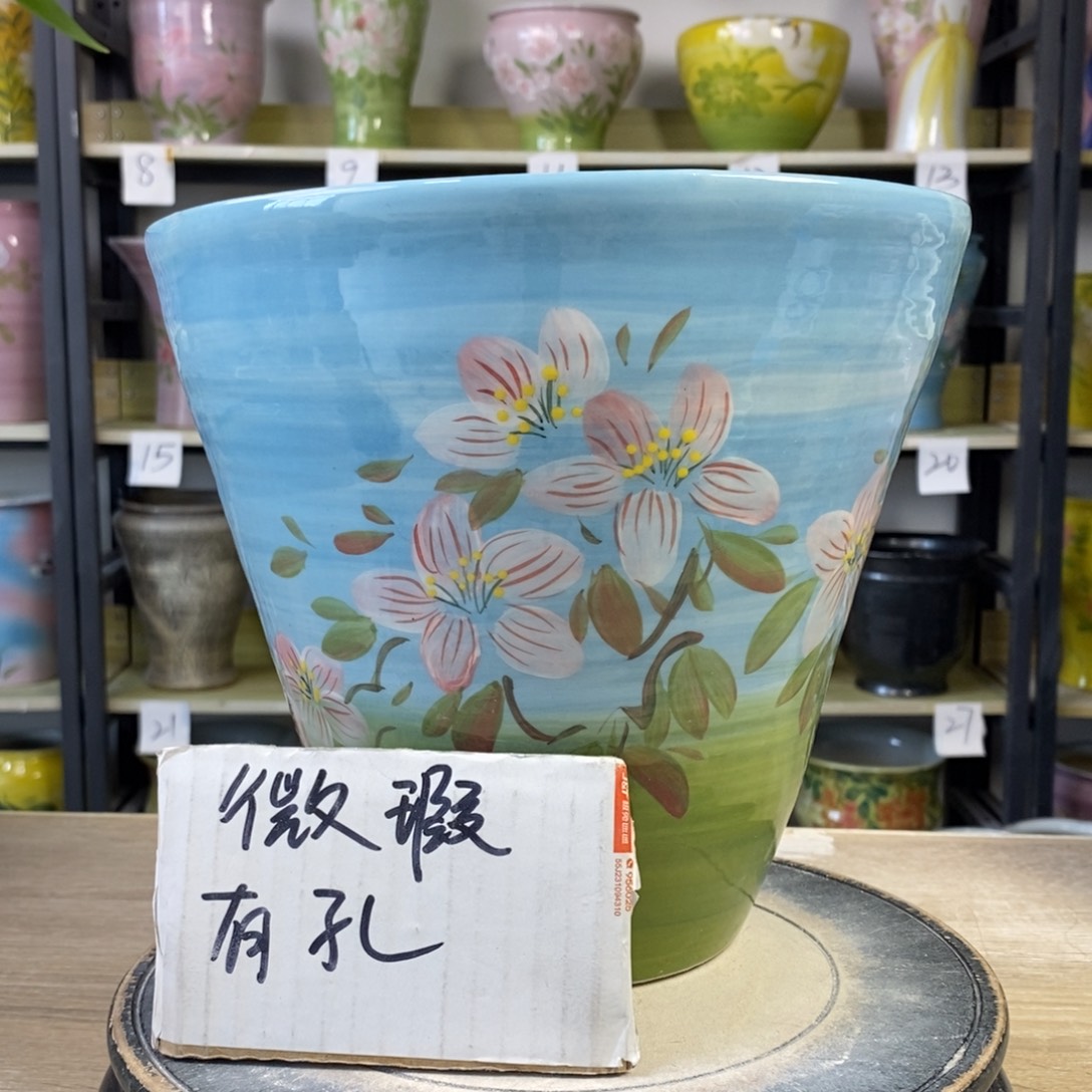 景德镇手工手绘陶瓷花盆