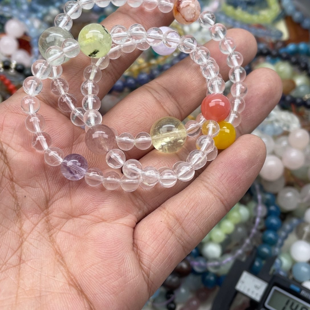 银S925镶嵌手链烟晶