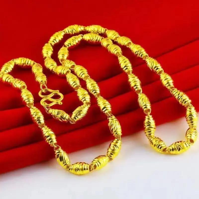 【孟加拉赤金】橄榄项链时尚霸气经典百搭