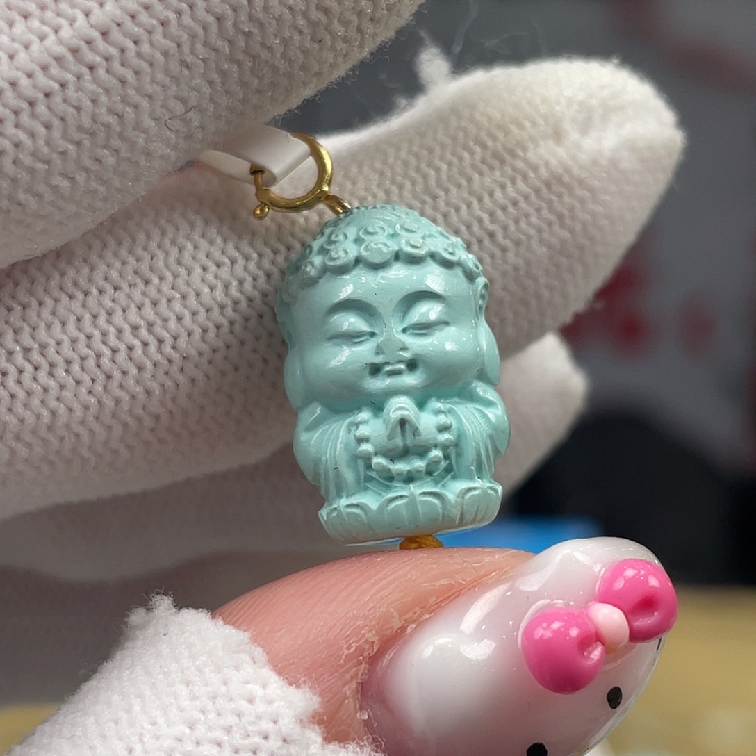 绿松石未镶嵌挂件