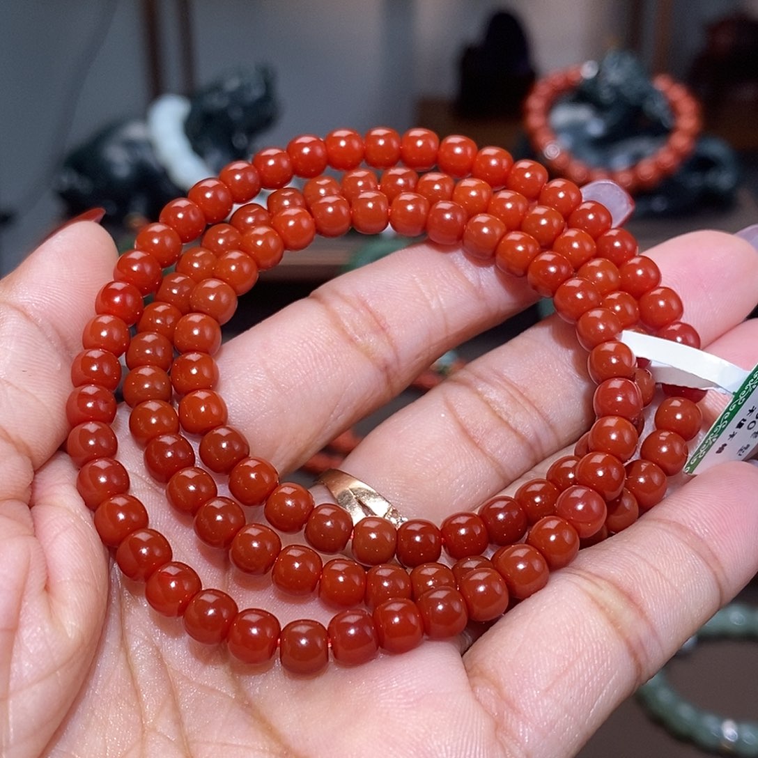 南红玛瑙手链未镶嵌
