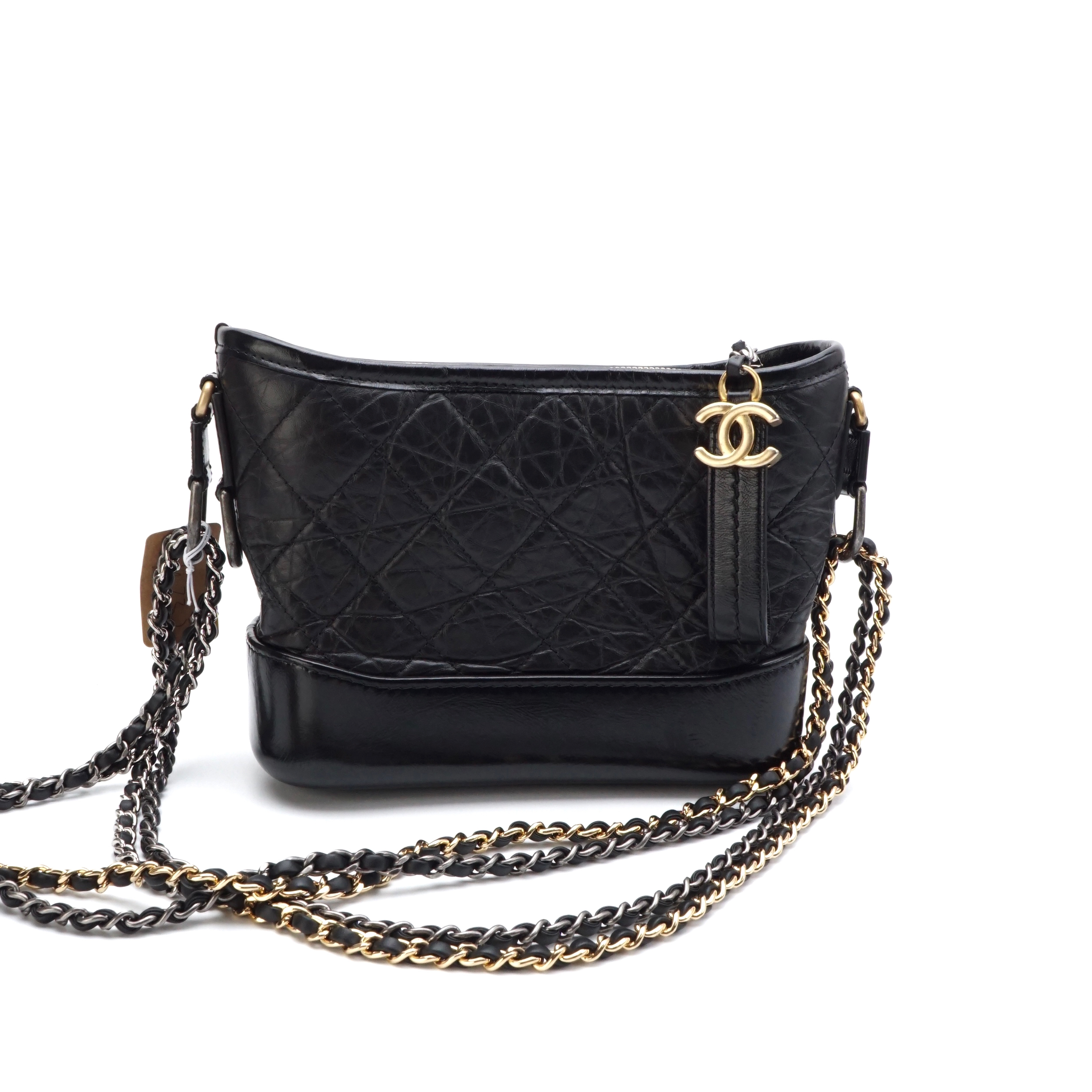 95新 Chanel/香奈儿 Chanel香奈儿黑色流浪包小号 10235