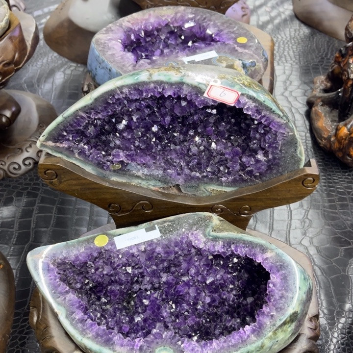 珠宝半成品未镶嵌水晶紫晶聚宝盆