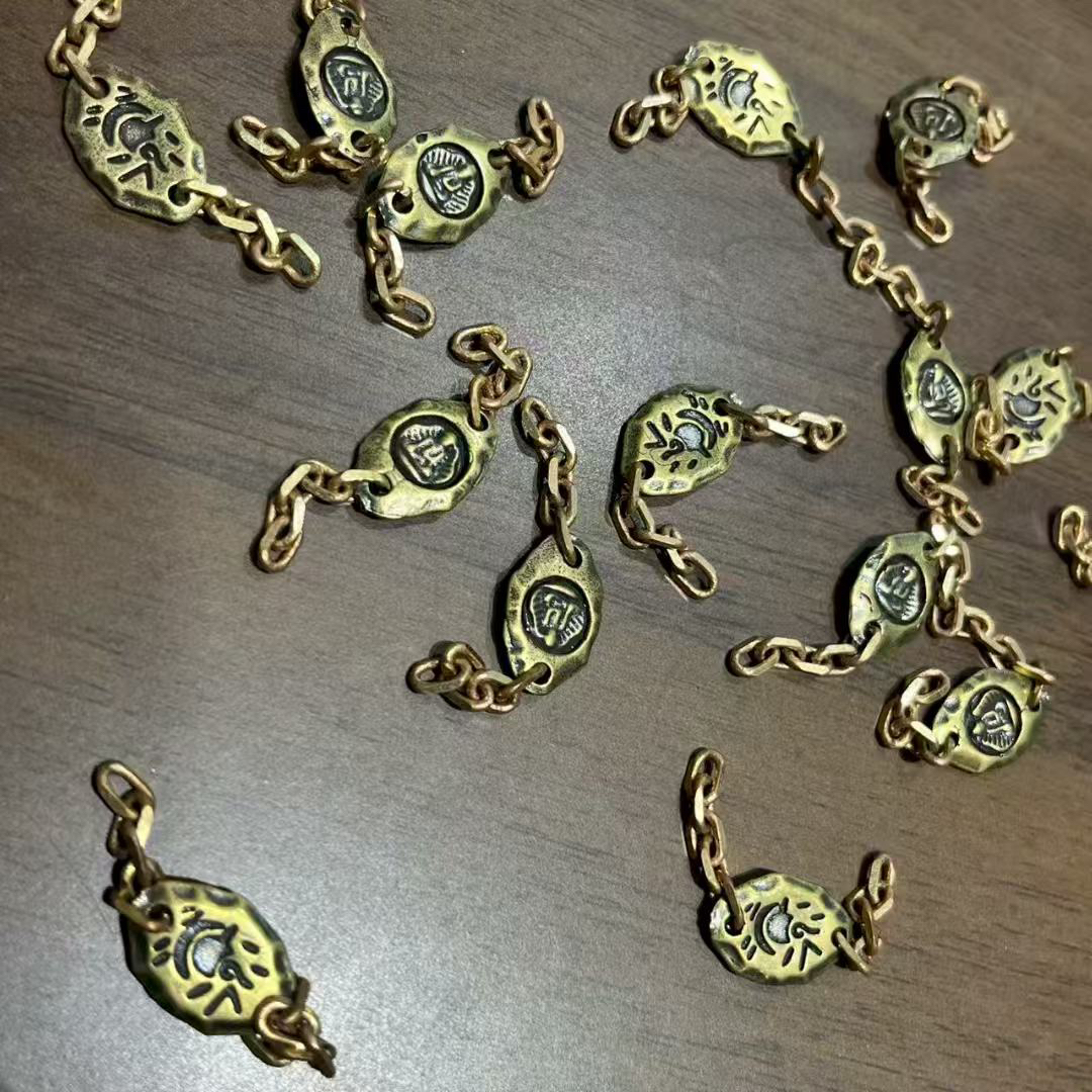 铜合金木质吊坠 鸡血藤配件藤镯diy配件扎