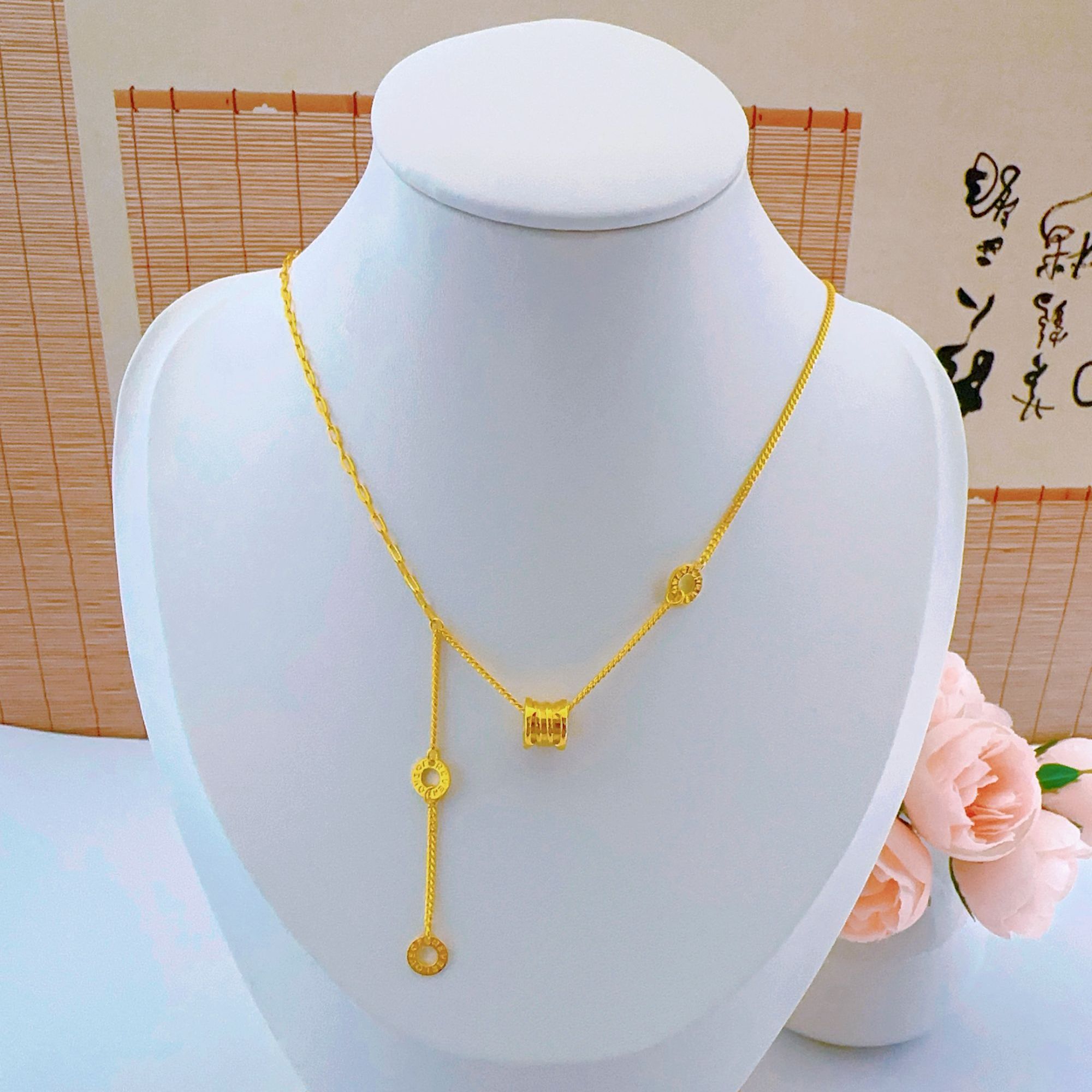 足金黄金 时尚精致蛮腰套链 时尚经典百搭款