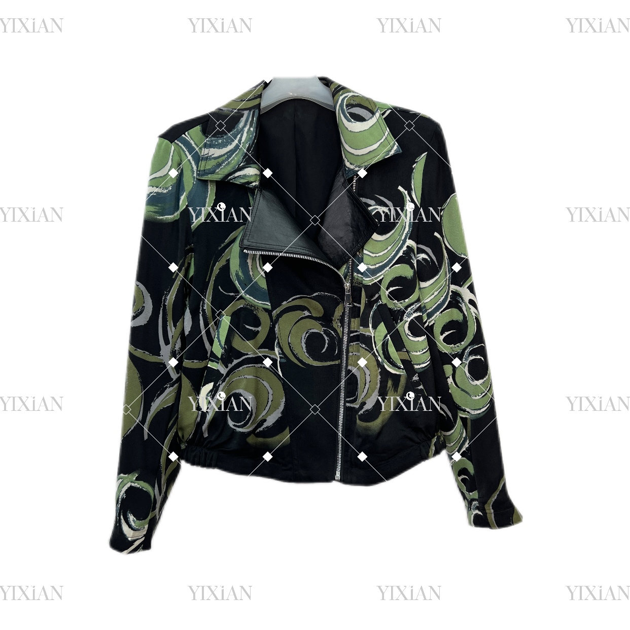 【YIXIAN】时尚高奢墨绿涡旋女装外套B25173