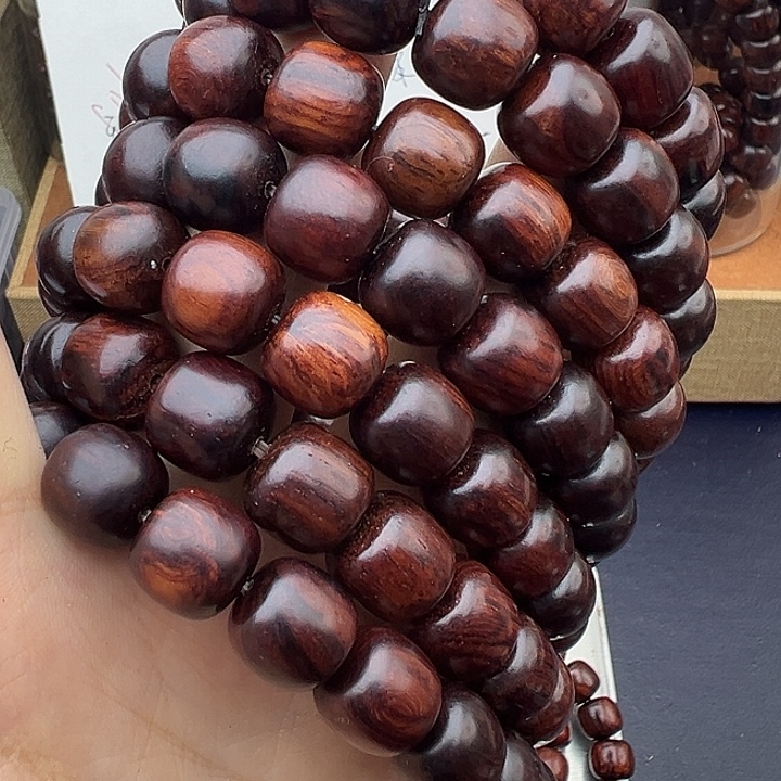 木木本海南红降花梨公1.2黑金老型满文