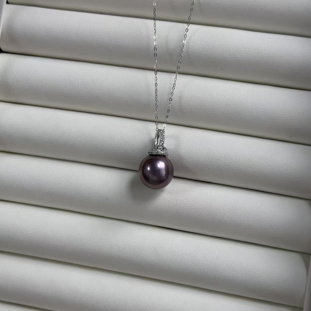 【婕妤甄选】淡水紫珠13-14mmS925银妖紫万能扣吊坠气质高贵女王