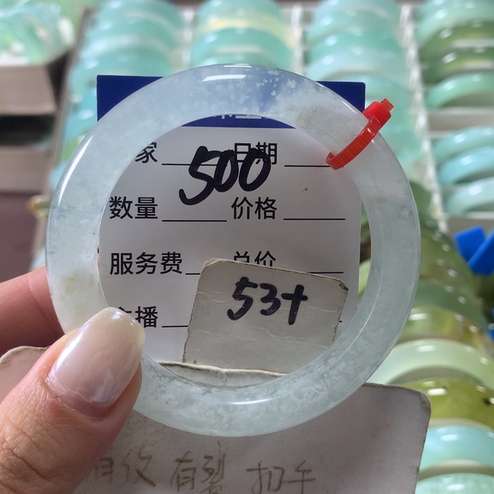 未镶嵌蛇纹石玉手镯500