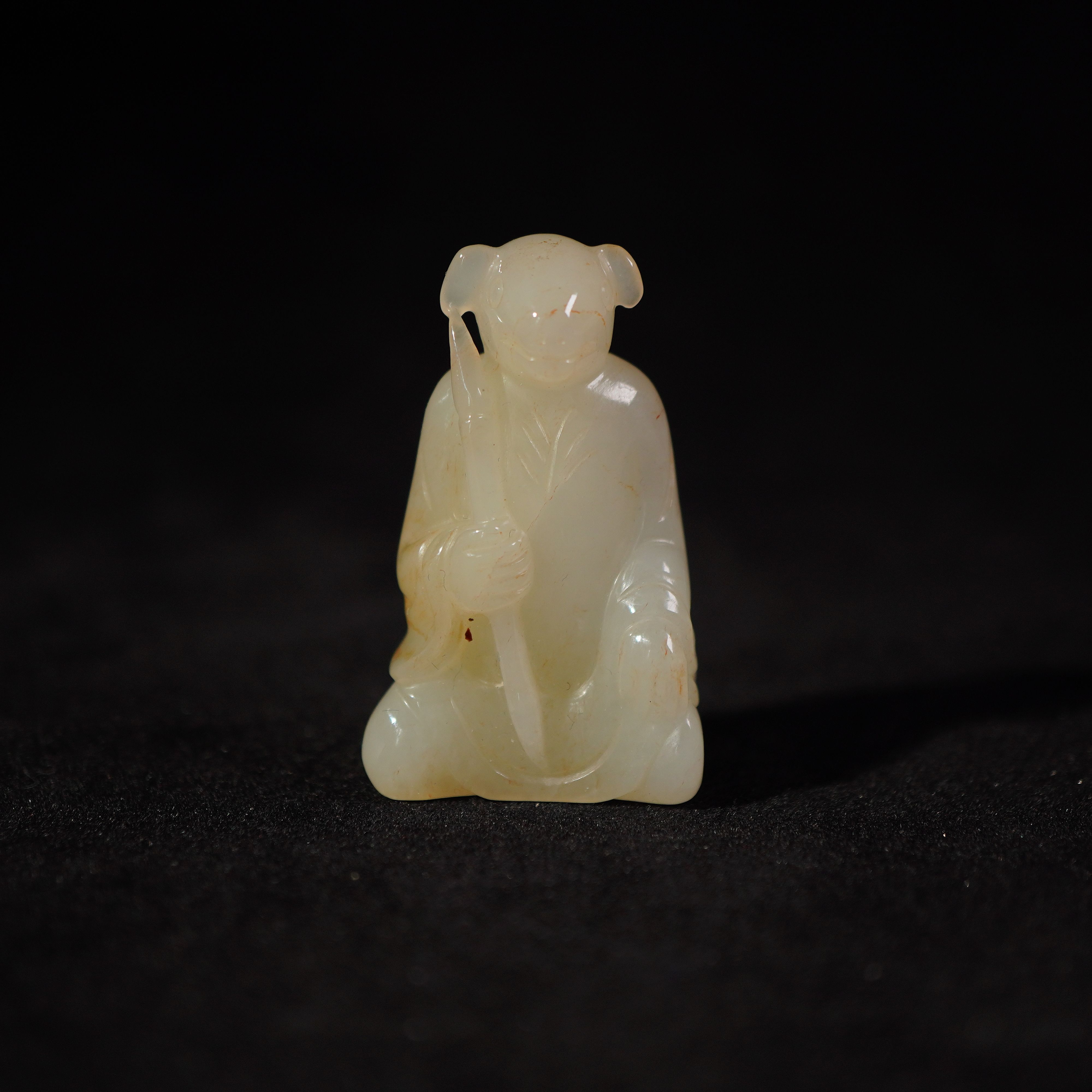 43G64  清 和田玉十二生肖玉猪摆件