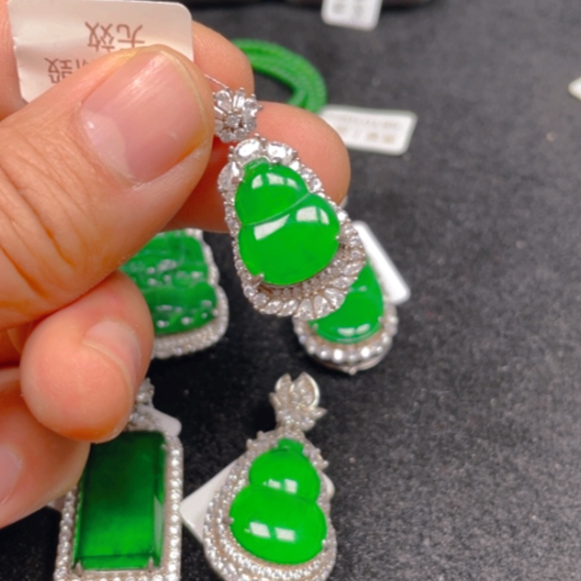 【闪购商品】翡翠颈饰银S925镶嵌吊坠