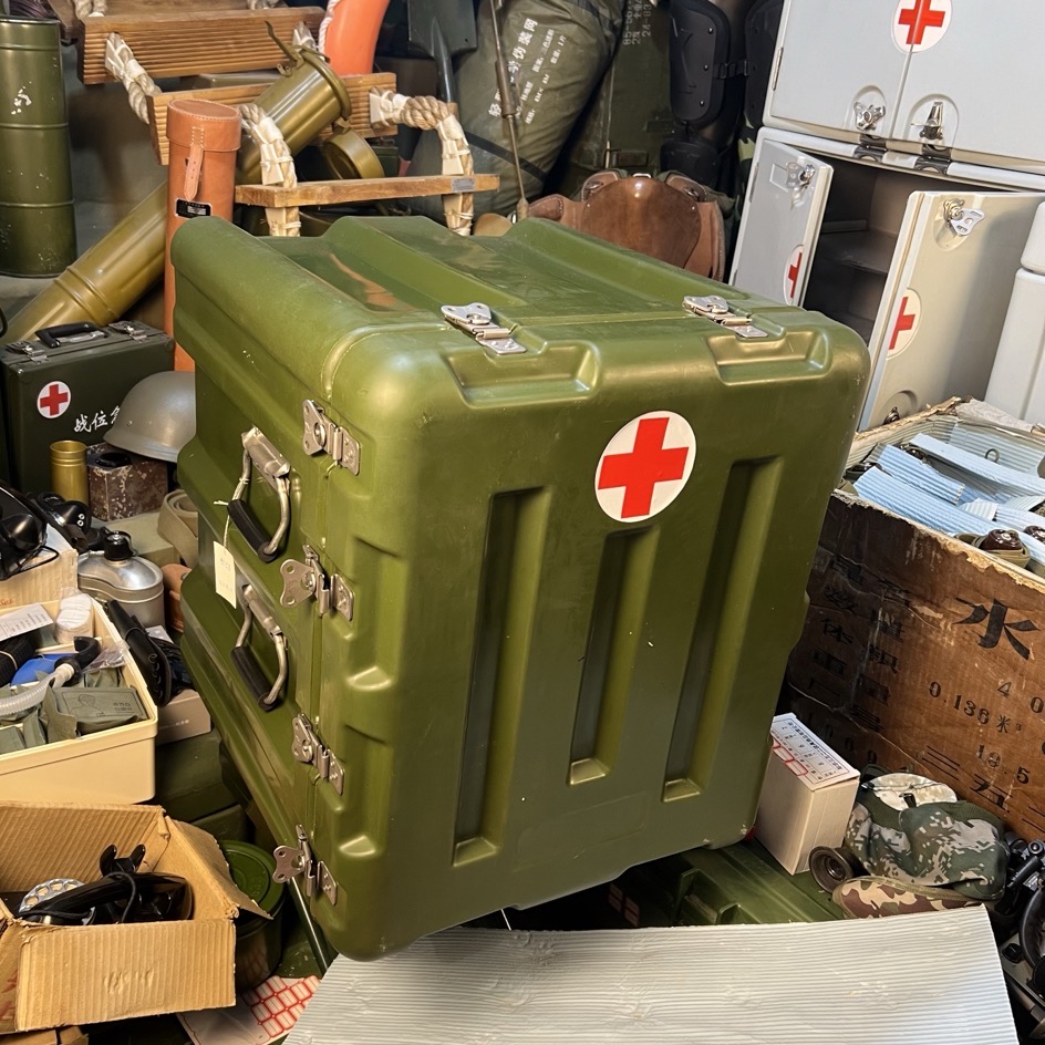 正品老货绿色空投箱侧开收纳箱双抽屉