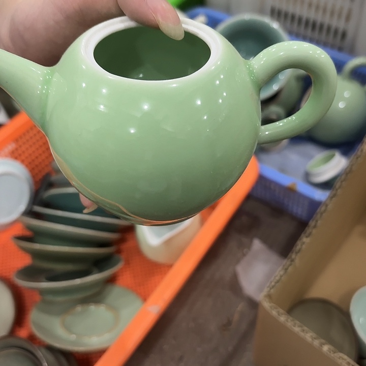 龙泉云间青瓷小米茶器