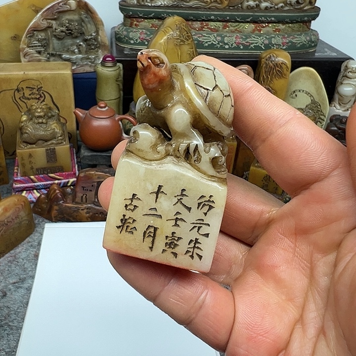 王***新印石昌化石手工制作工艺精湛
