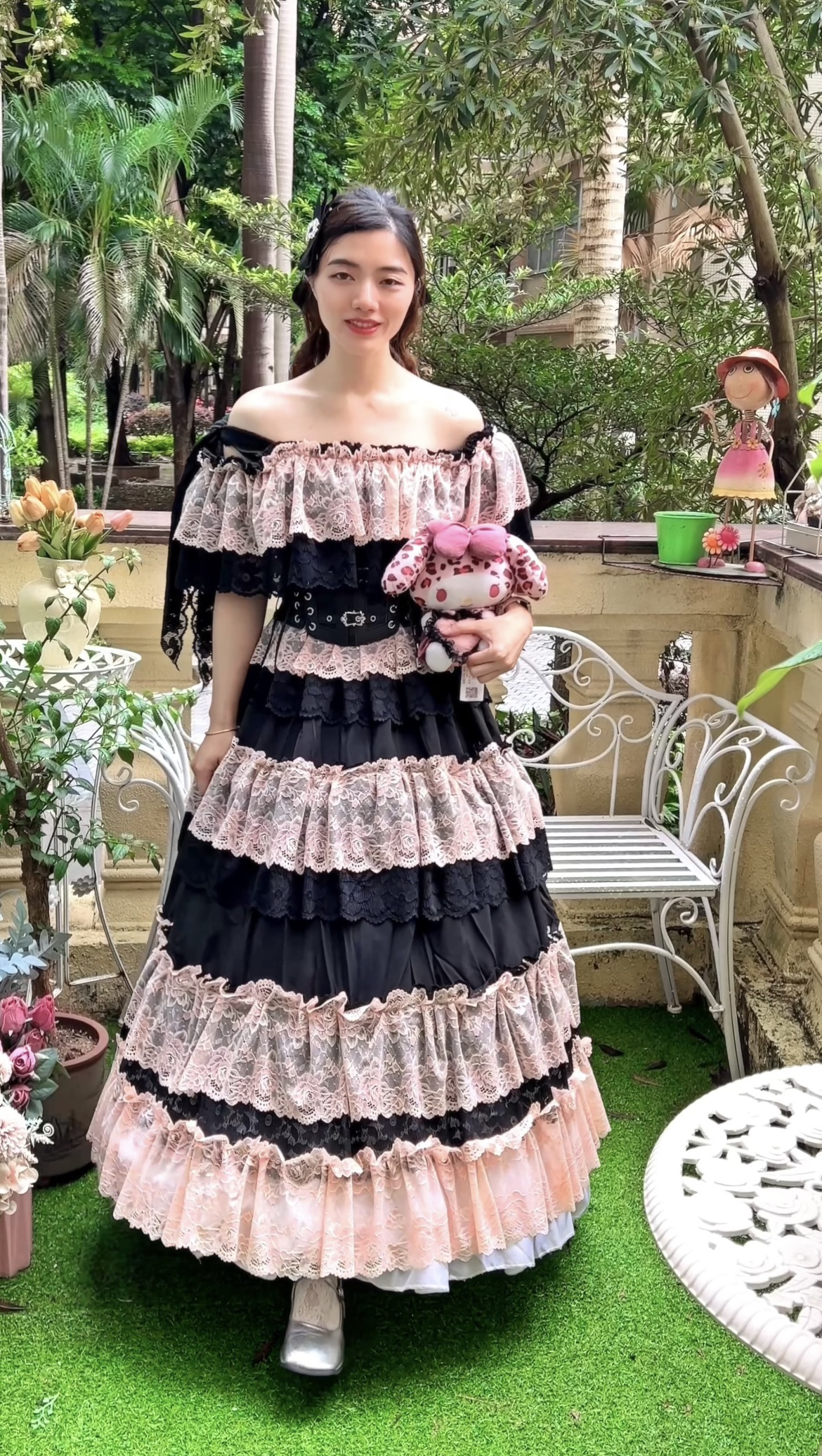 原创重工高定黑色修身显瘦气质连衣裙公主裙仙女裙