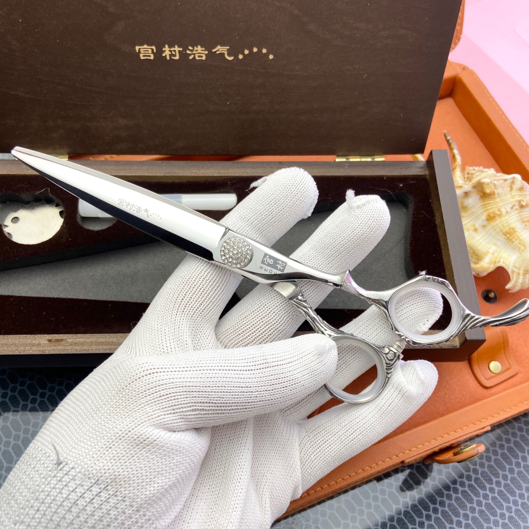 7寸大刀综合剪发型师专业手工美发剪刀工具剪子平剪理发店理发剪