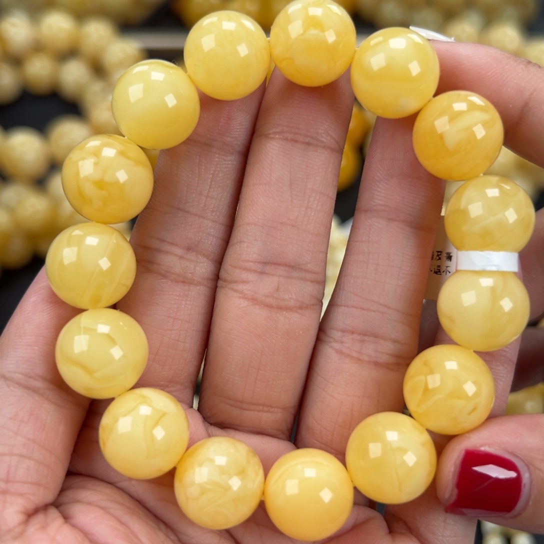 琥珀未镶嵌手链24克