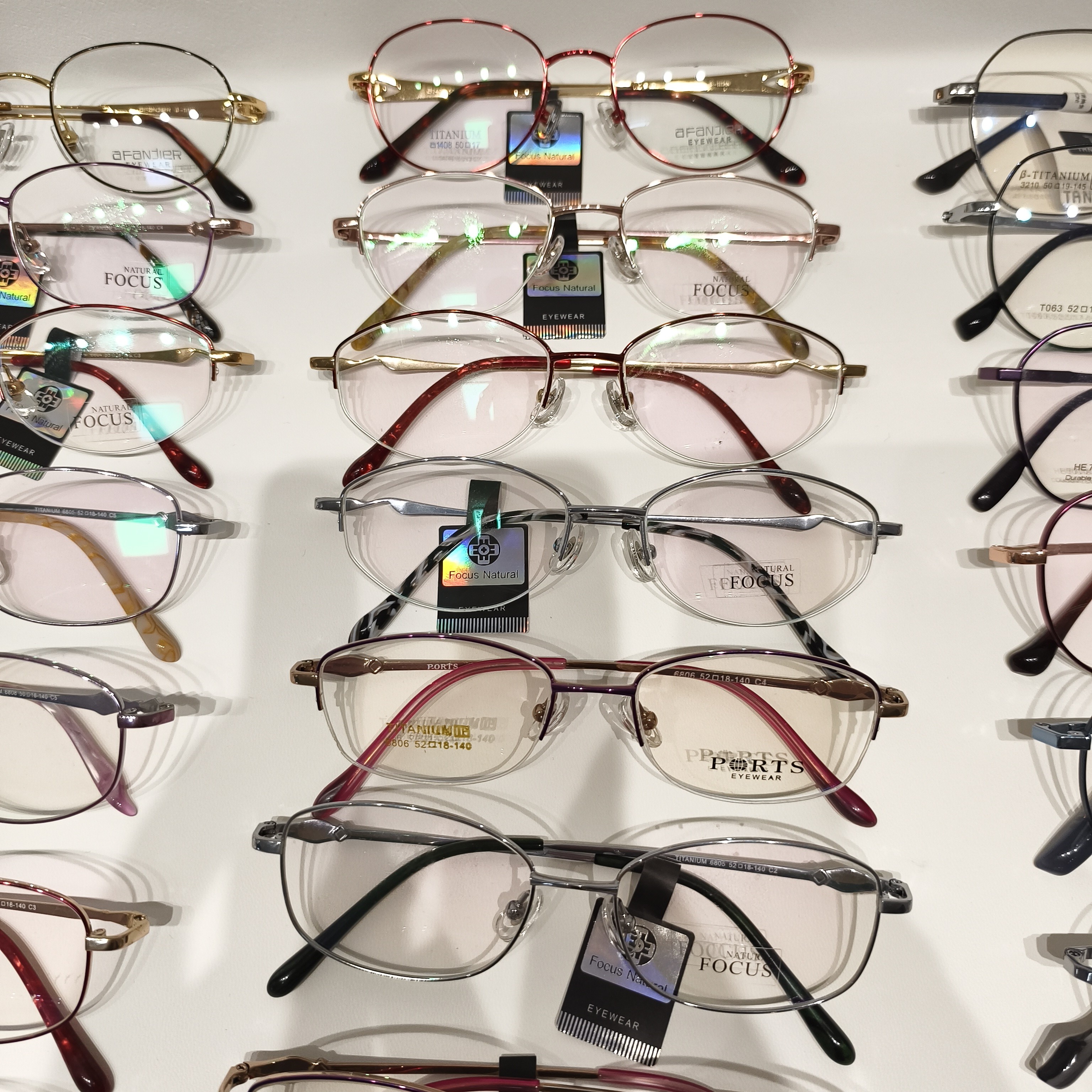 特价女款双色半钛时尚眼镜架