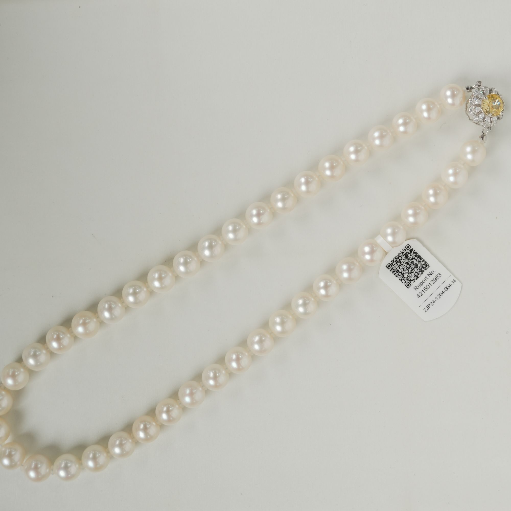 【暹罗珠宝】天然池碟特选五星“欧若拉”珍珠项链    069