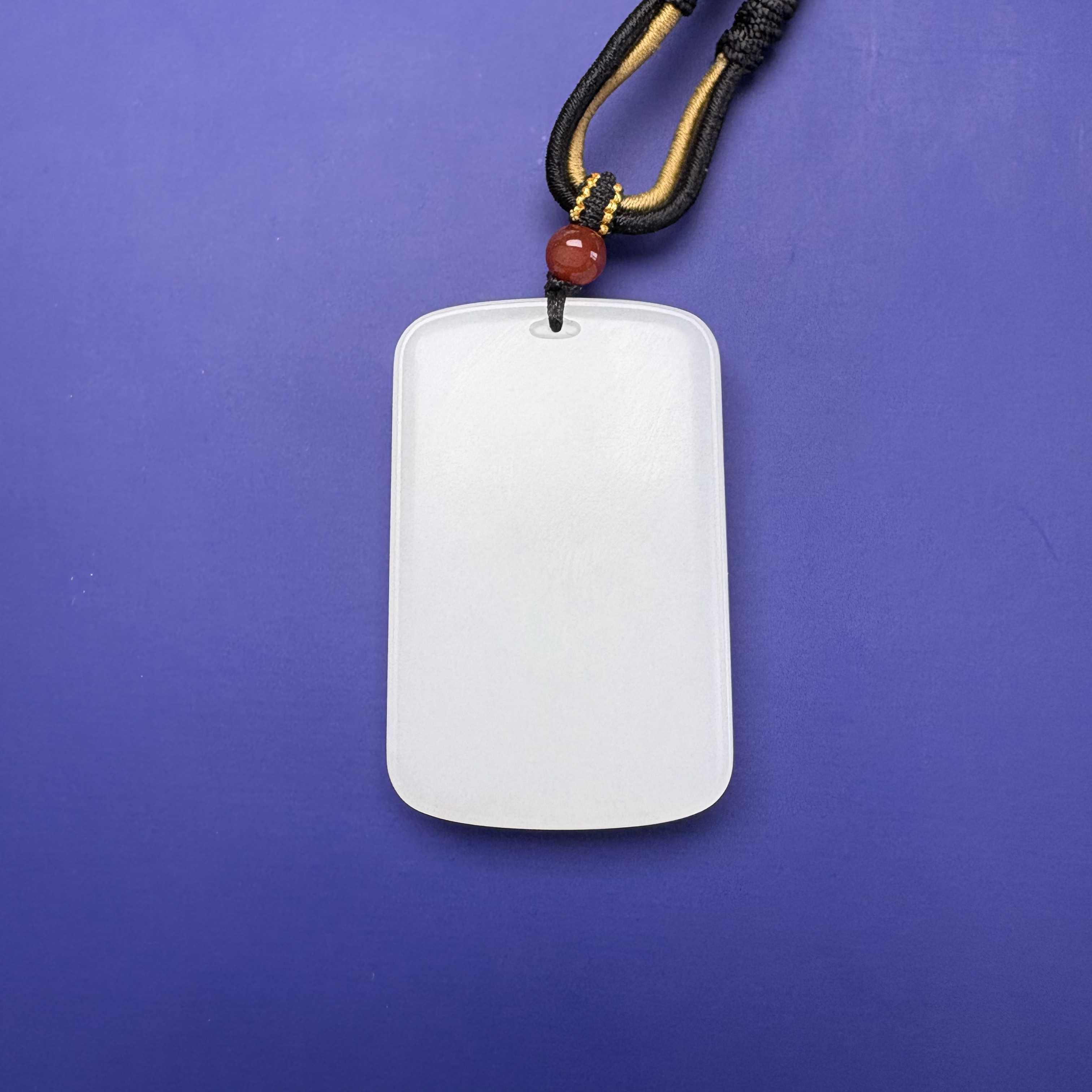 精品和田玉无事牌吊坠 保真和田玉