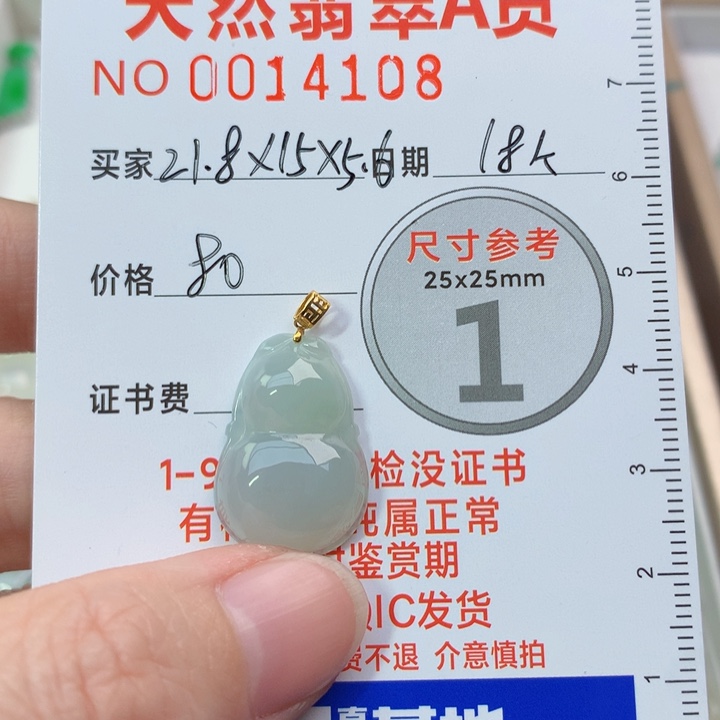 翡翠颈饰未镶嵌吊坠