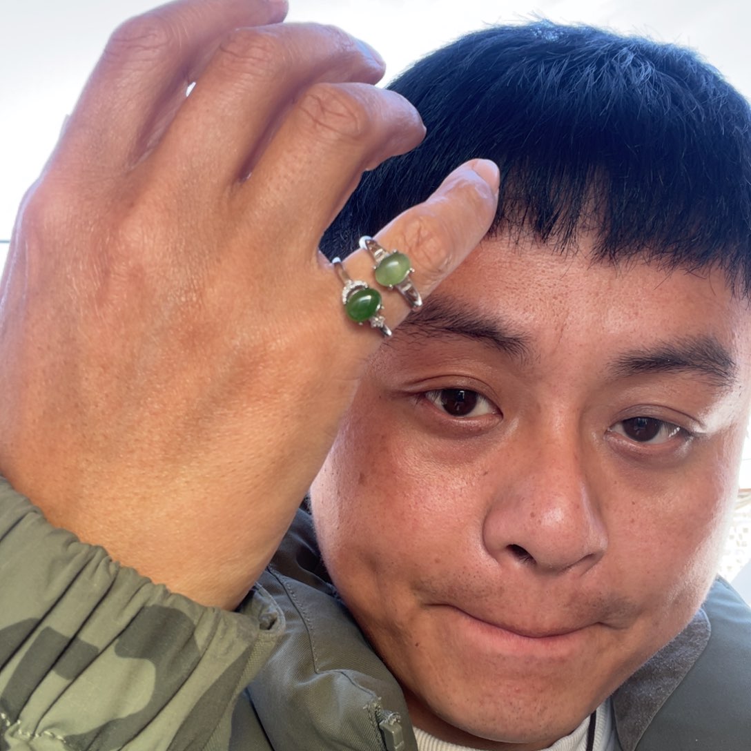 和田玉（碧玉）戒指未镶嵌