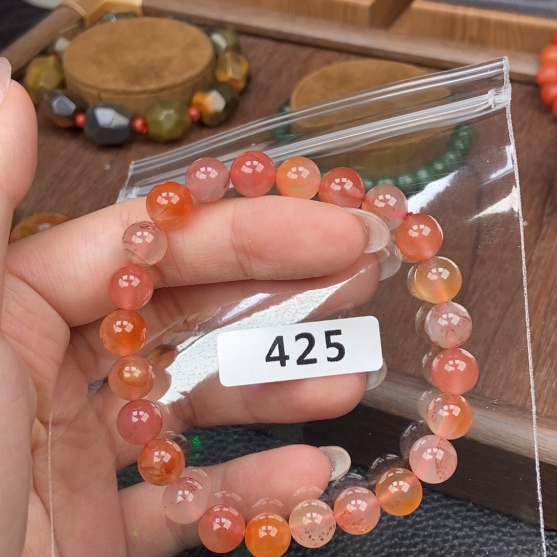 南红玛瑙未镶嵌手链
