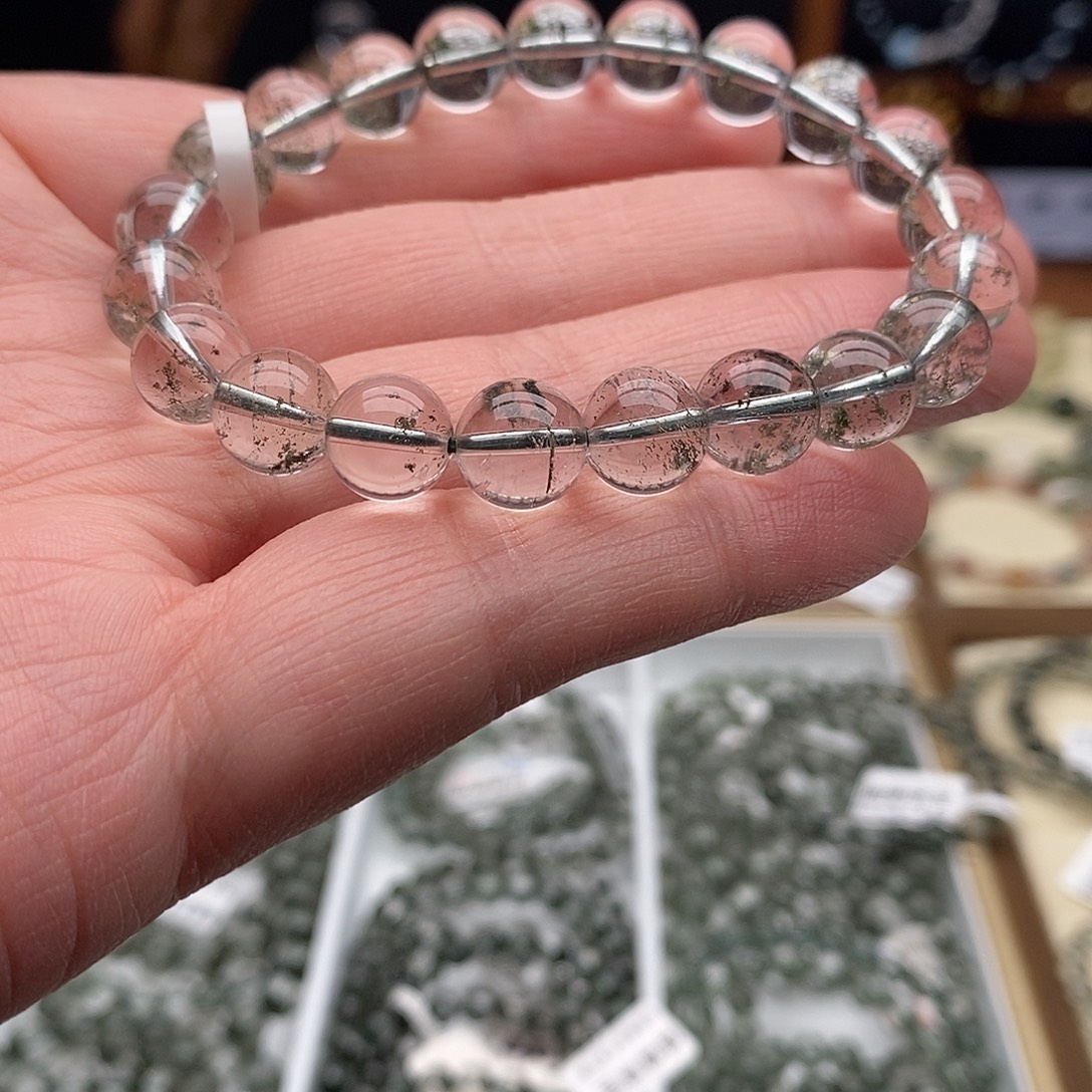 洋***儿水晶未镶嵌手链绿幽灵手链