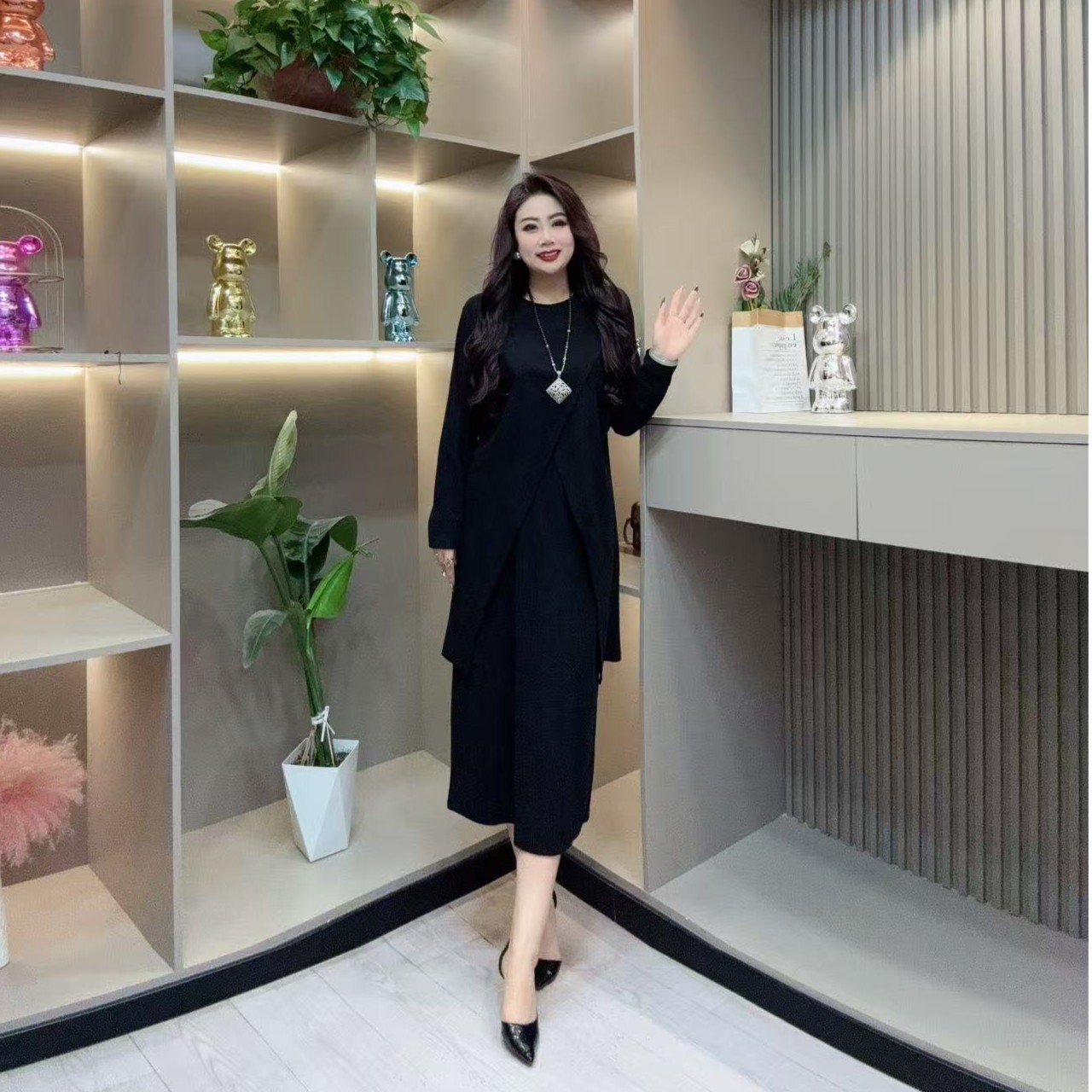 春季两件套-品 5912气质开叉潮流个性百搭显瘦款胖MM大码女装新款