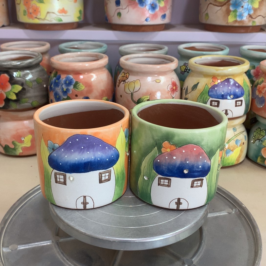 福利花盆，手绘花盆