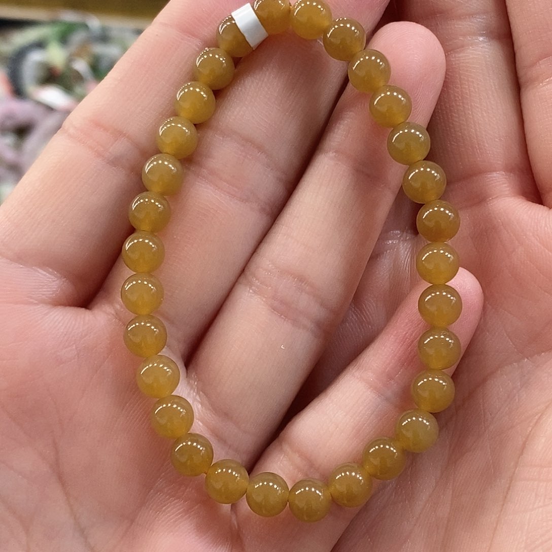 和田玉手串卡6未镶嵌?****花