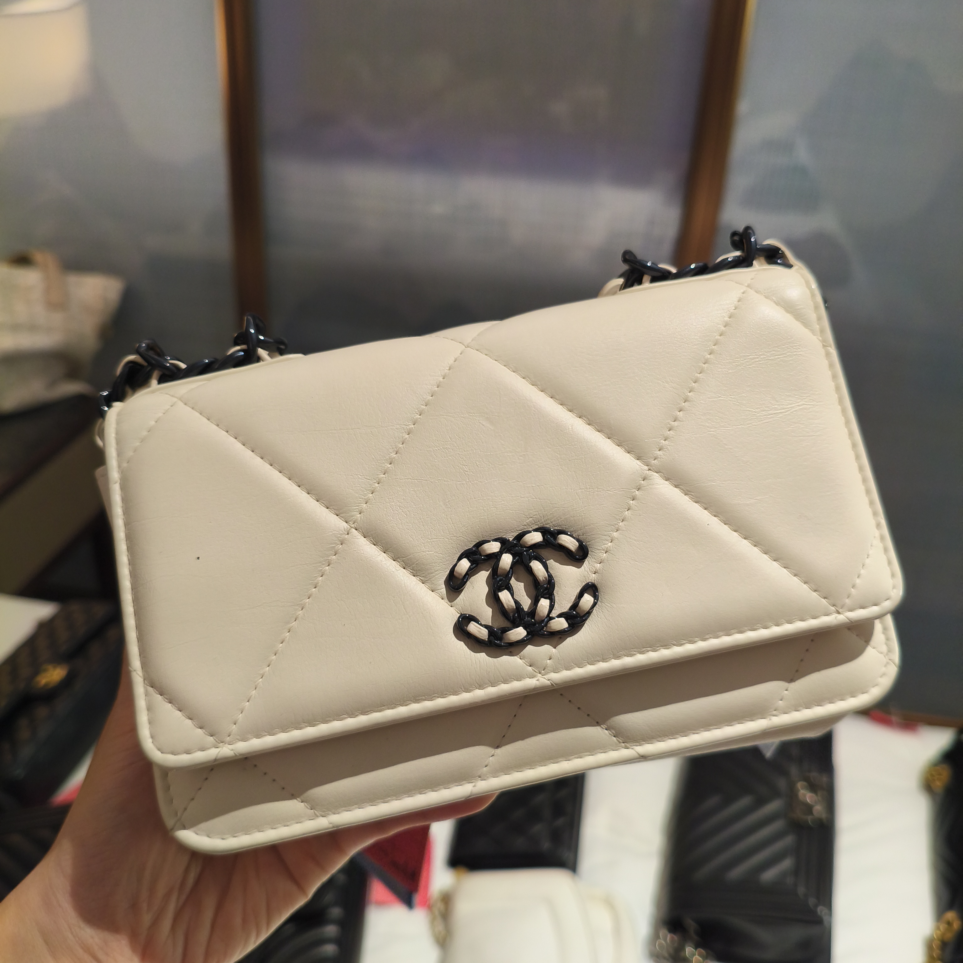 95新 Chanel/香奈儿 包展专属 香奈儿黑白熊猫发财19woc 