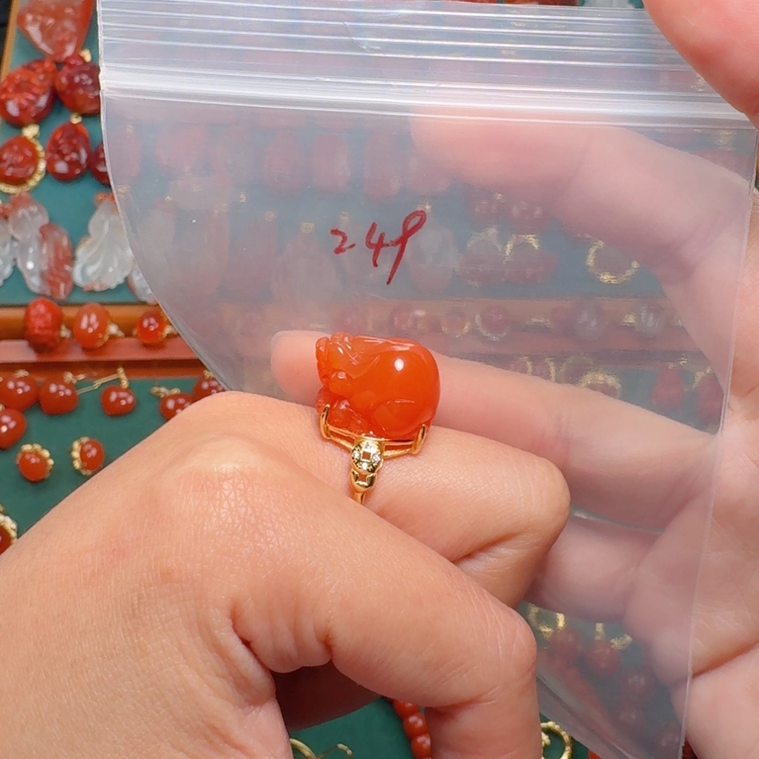 南红玛瑙南红银S925镶嵌