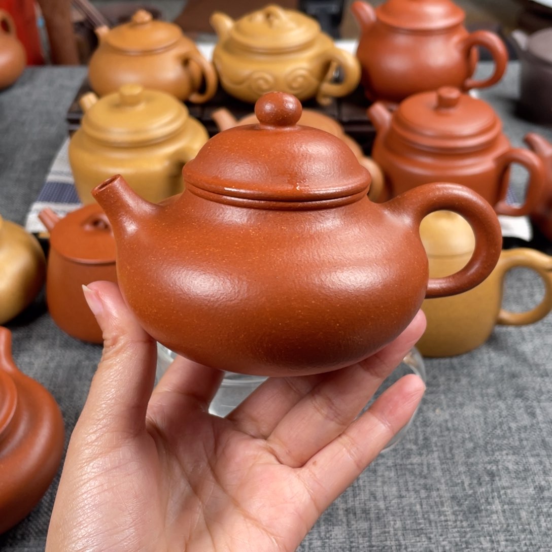 紫砂茶壶40目红降坡200容天全手